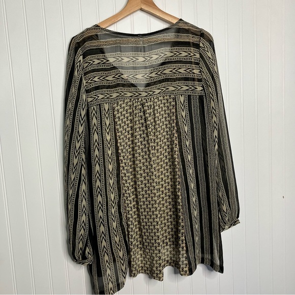 Free People Top XS Oversized Sheer Embroidery Feather In The Wind Boho - Picture 11 of 11